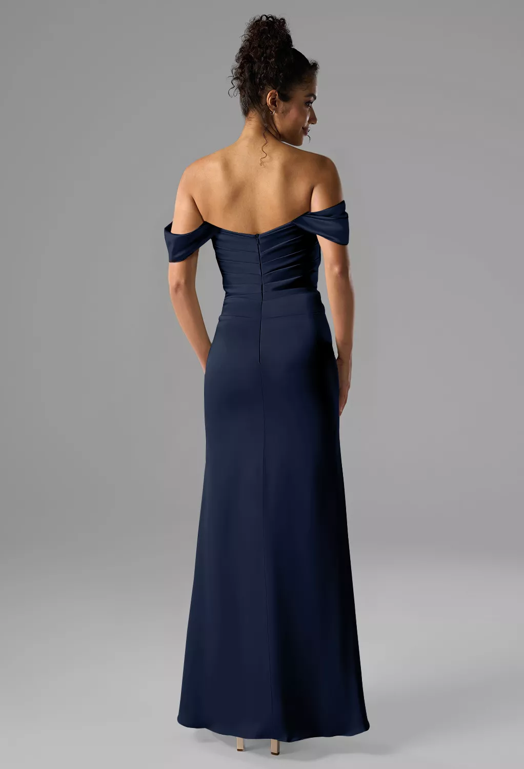 AW Nieve Dark Navy  Long Bridesmaid Dresses